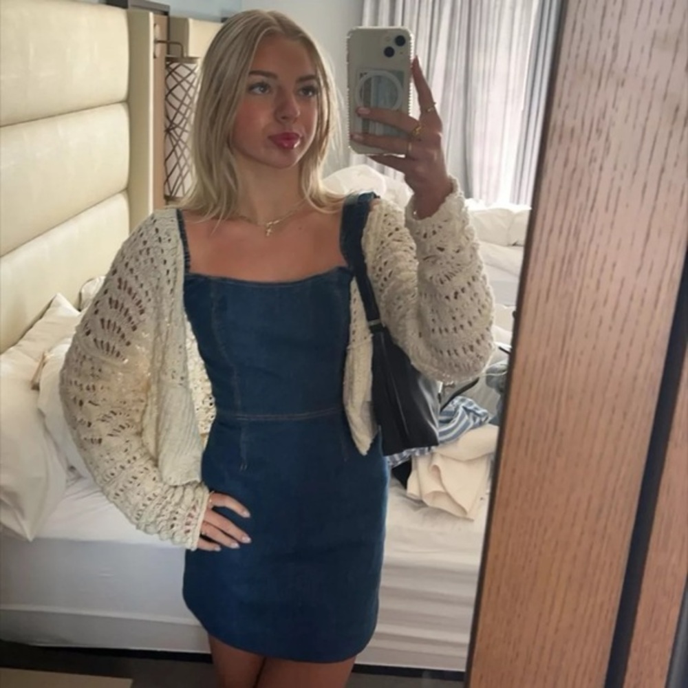 Reformation Filis Denim Mini Dress in Simcoe